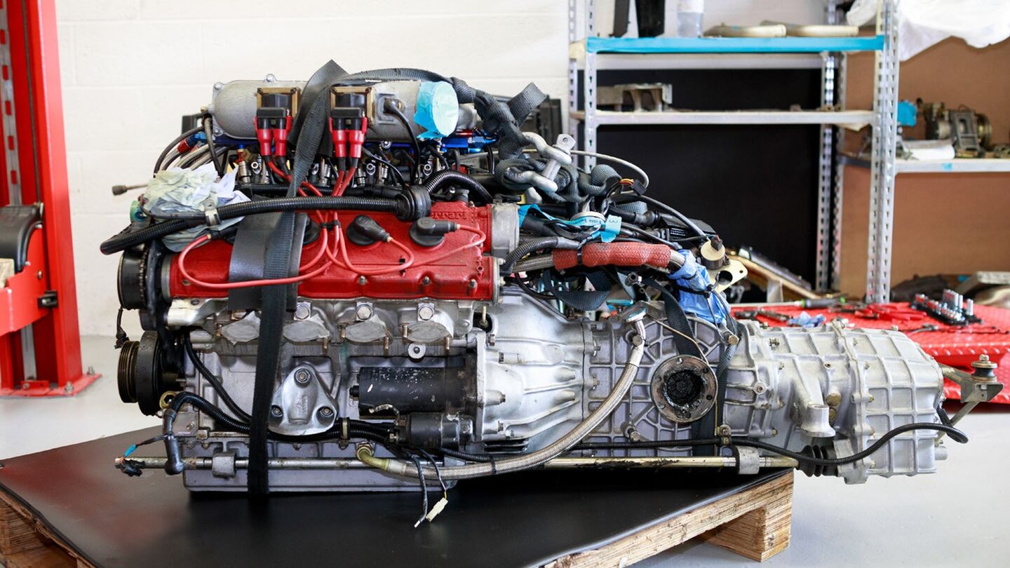 Ferrari F40 engine out maintenance image